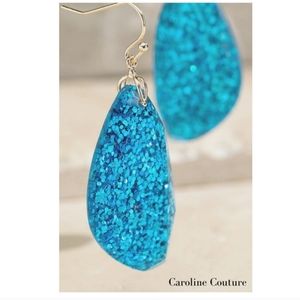 GLITTERY TEARDROP EARRINGS